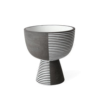 palm springs stripes bowl stoneware black and white - view 5