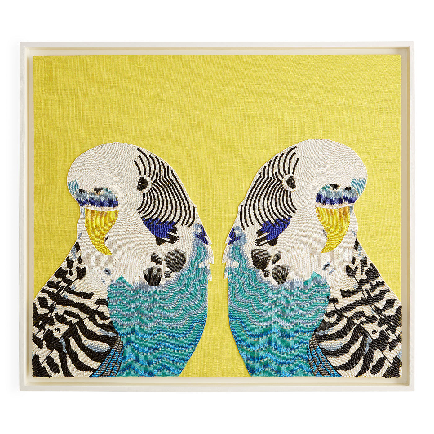 Parakeet Beaded Art - front view