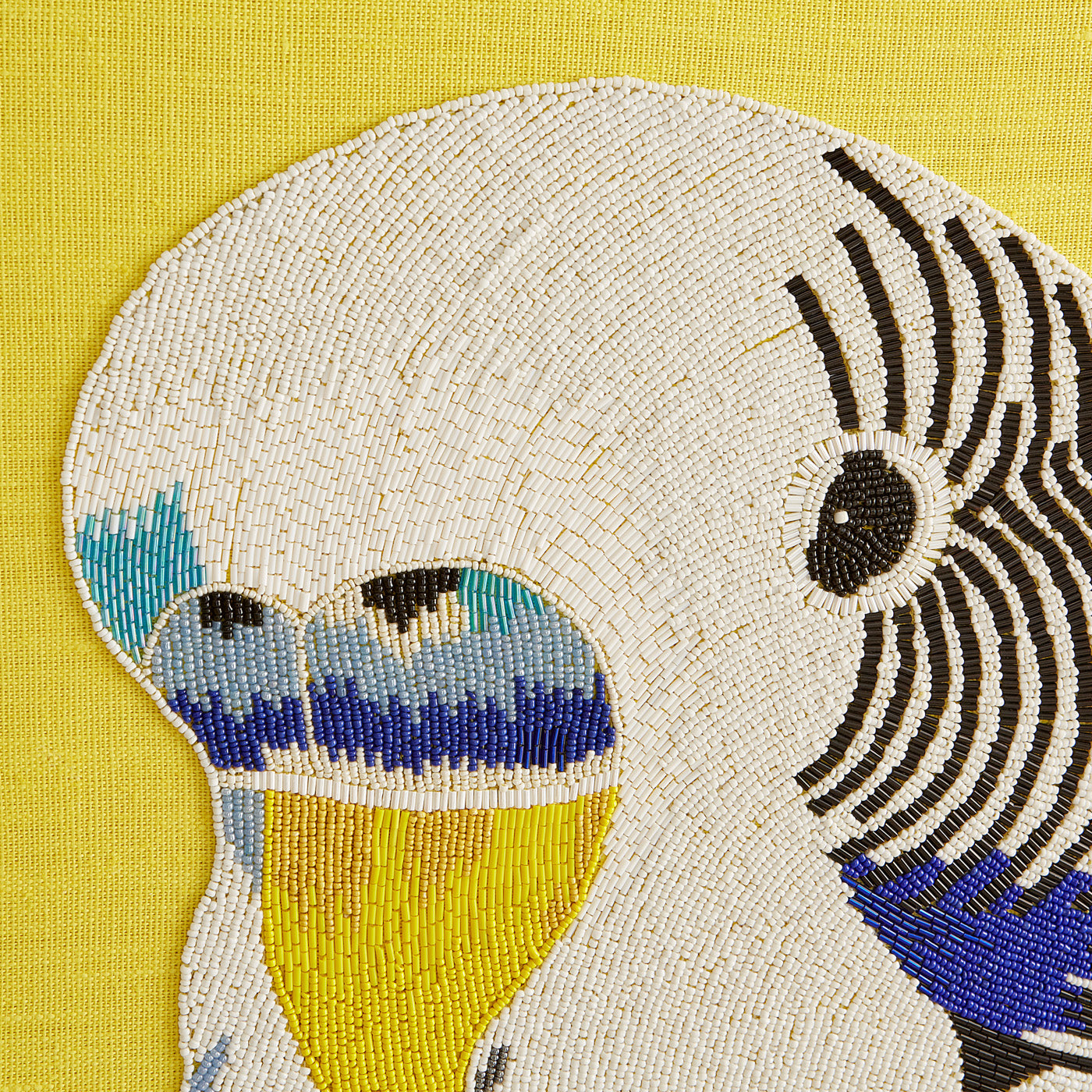 Parakeet Beaded Art - details view