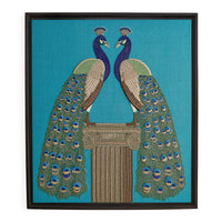Peacock Beaded Art - front view