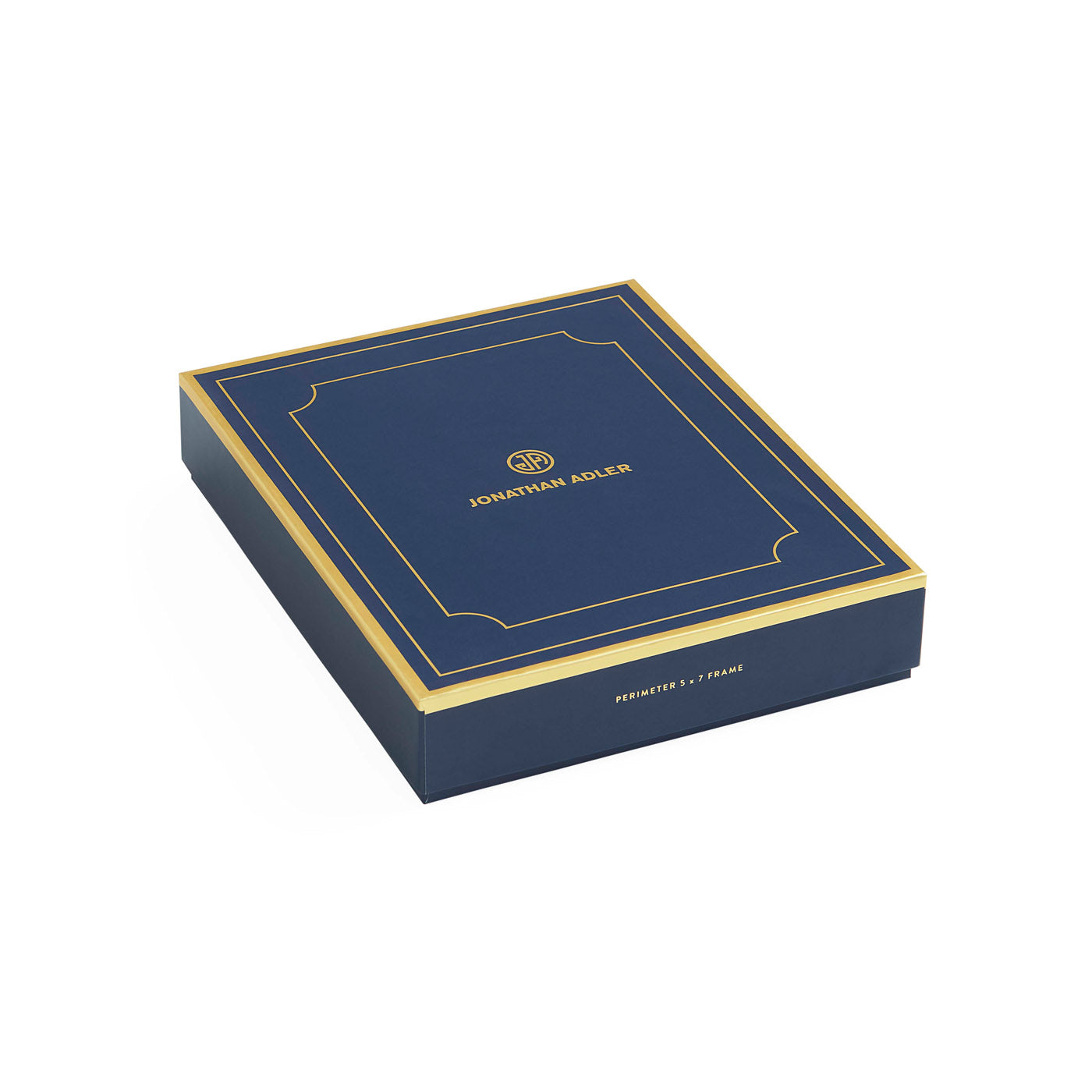 Perimeter 5 x 7 Frame in Leather with Brass Accents | Jonathan Adler