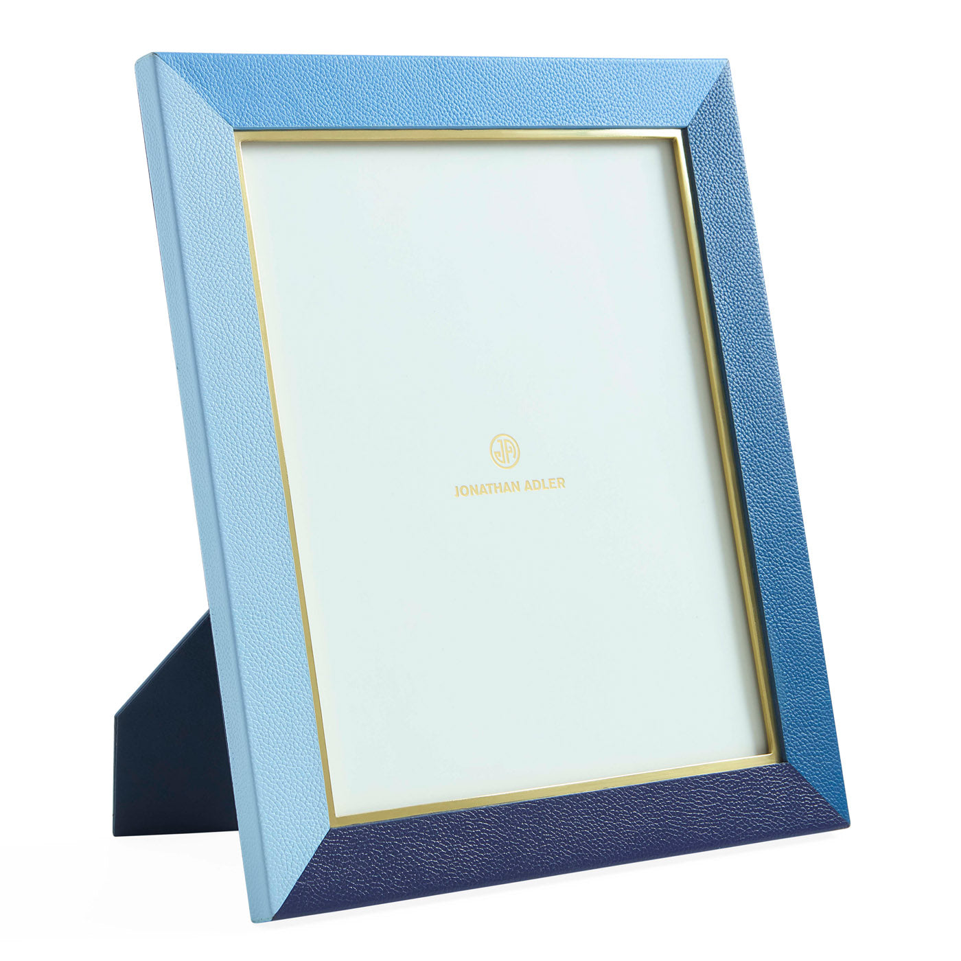 Perimeter 8 x 10 Frame in Leather with Brass Accents | Jonathan Adler