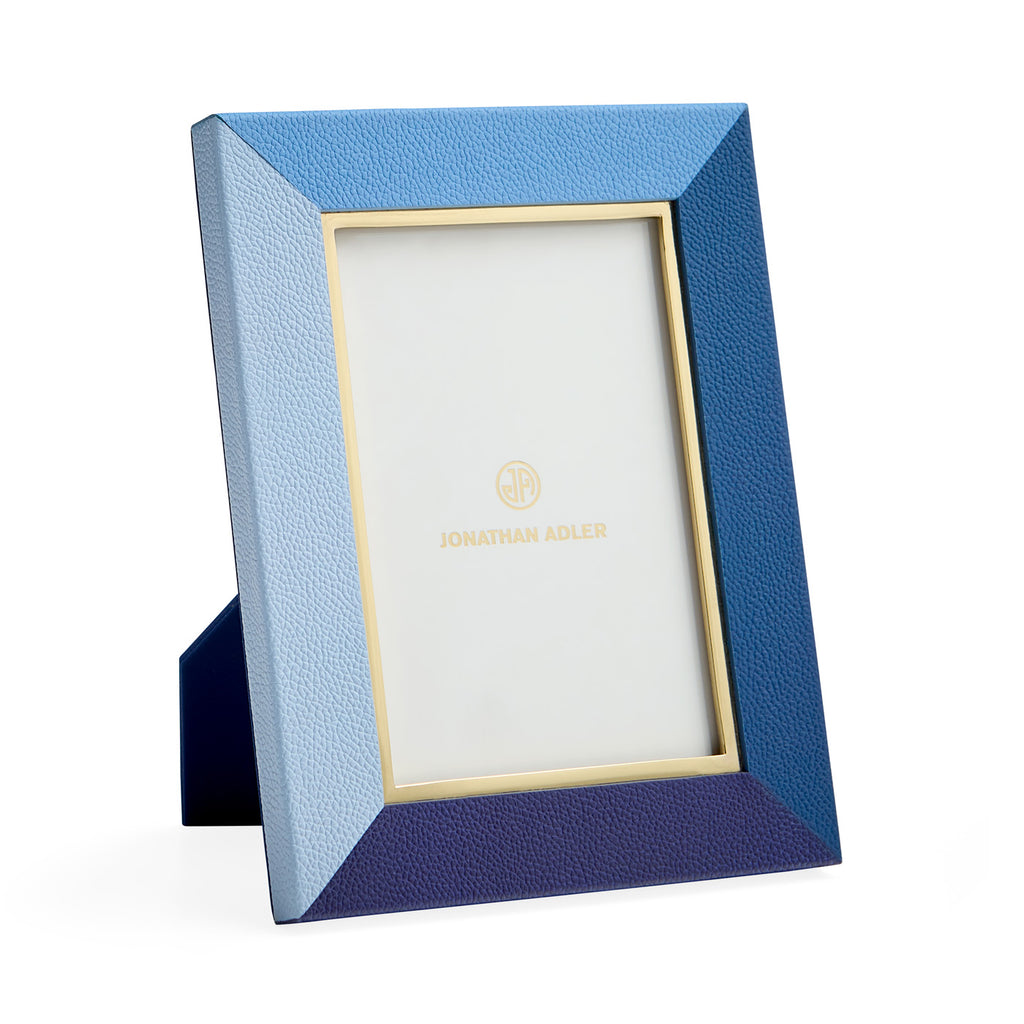 フォトフレーム JONATHAN ADLER PHOTO FRAME SNAKE Perimeter 4 x 6 Frame in Brass and Leather | Jonathan Adler