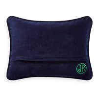Jet Set Needlepoint Pillow Honest Lawyer - back detail view
