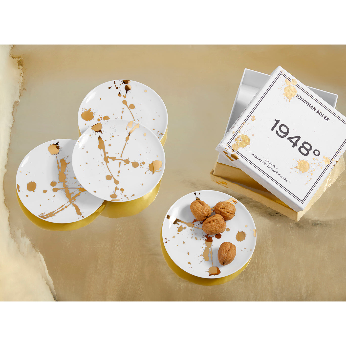 1948 canape plate set with box - styled view 1