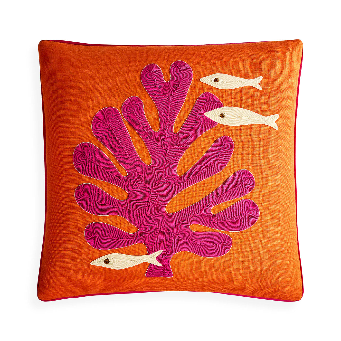 Playa Coral Pillow in Linen | Jonathan Adler