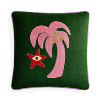 Playa Palm Tree Pillow - front view