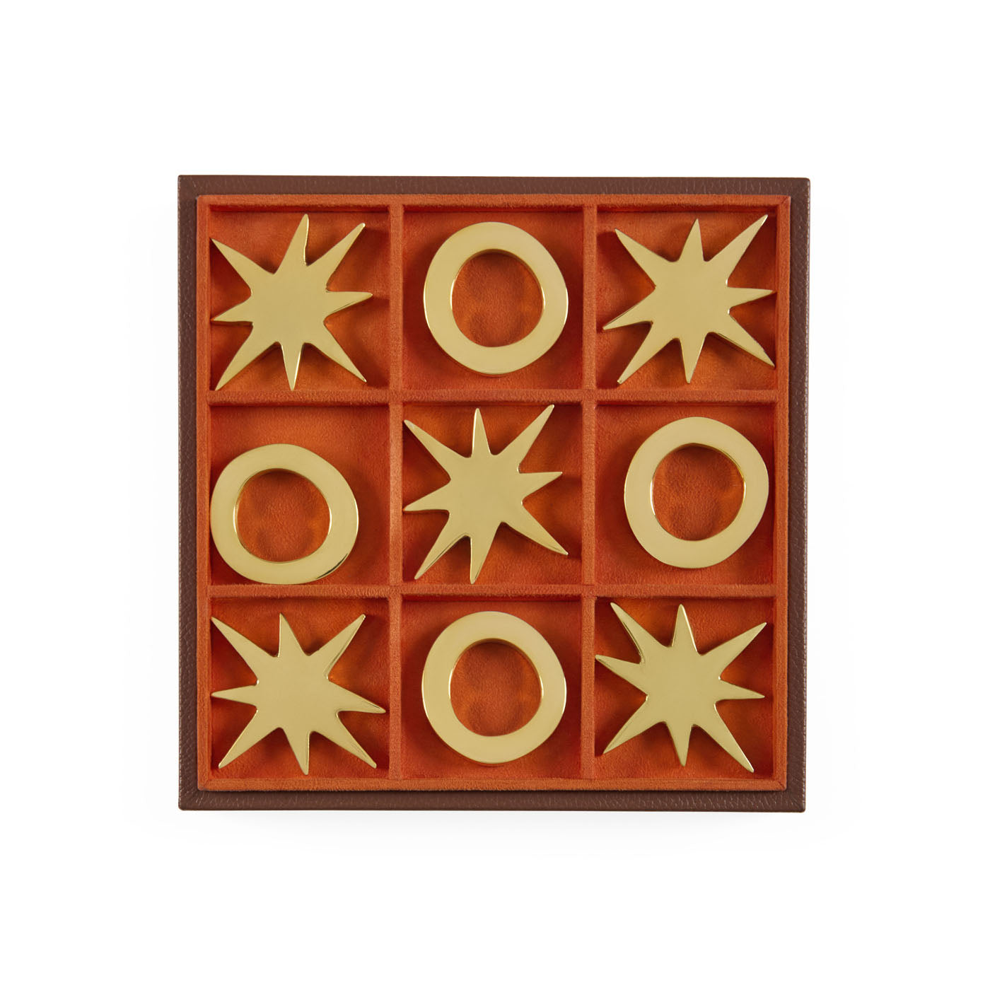Wooden puzzle with geometric shapes on a white background