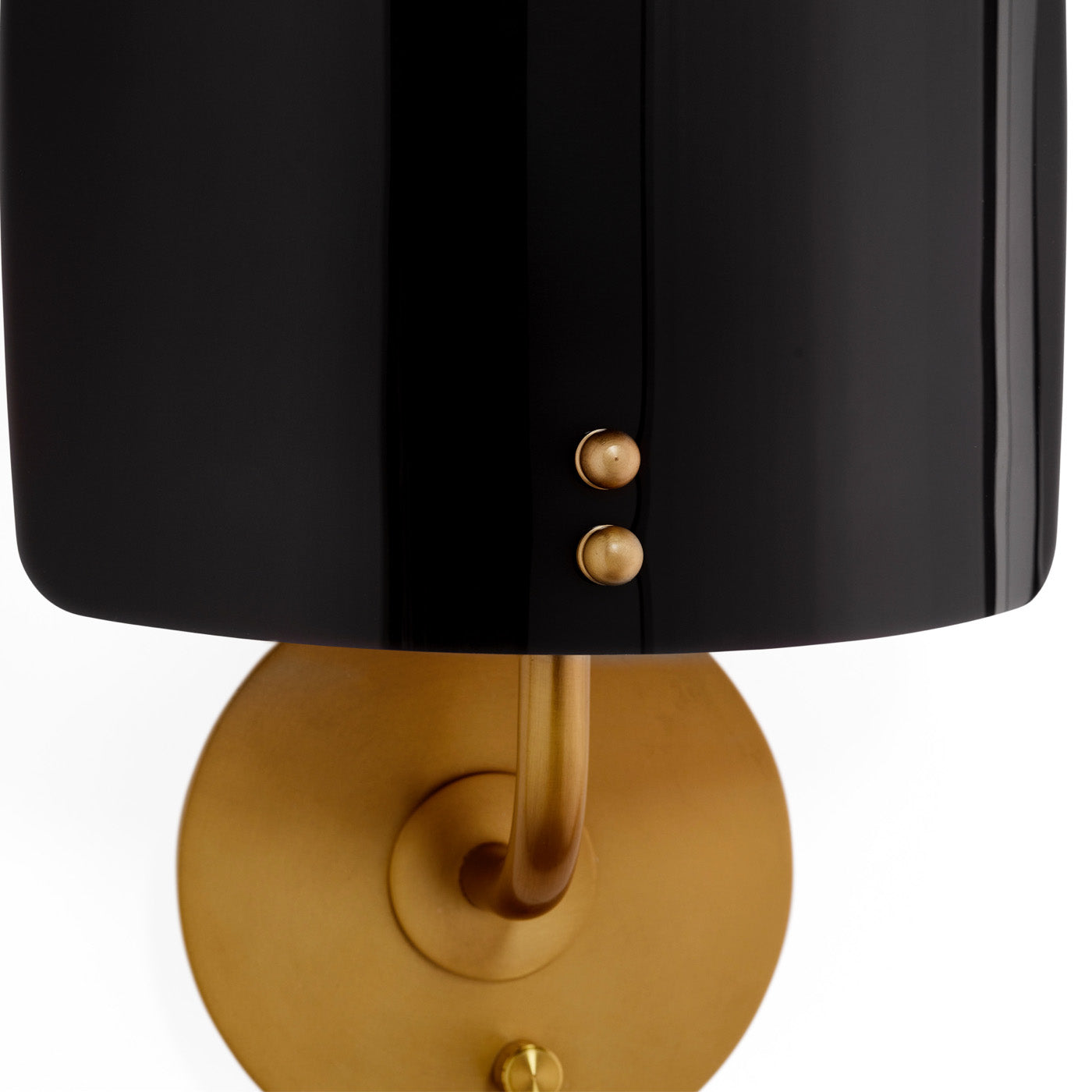 polly sconce acrylic blue steel - front view