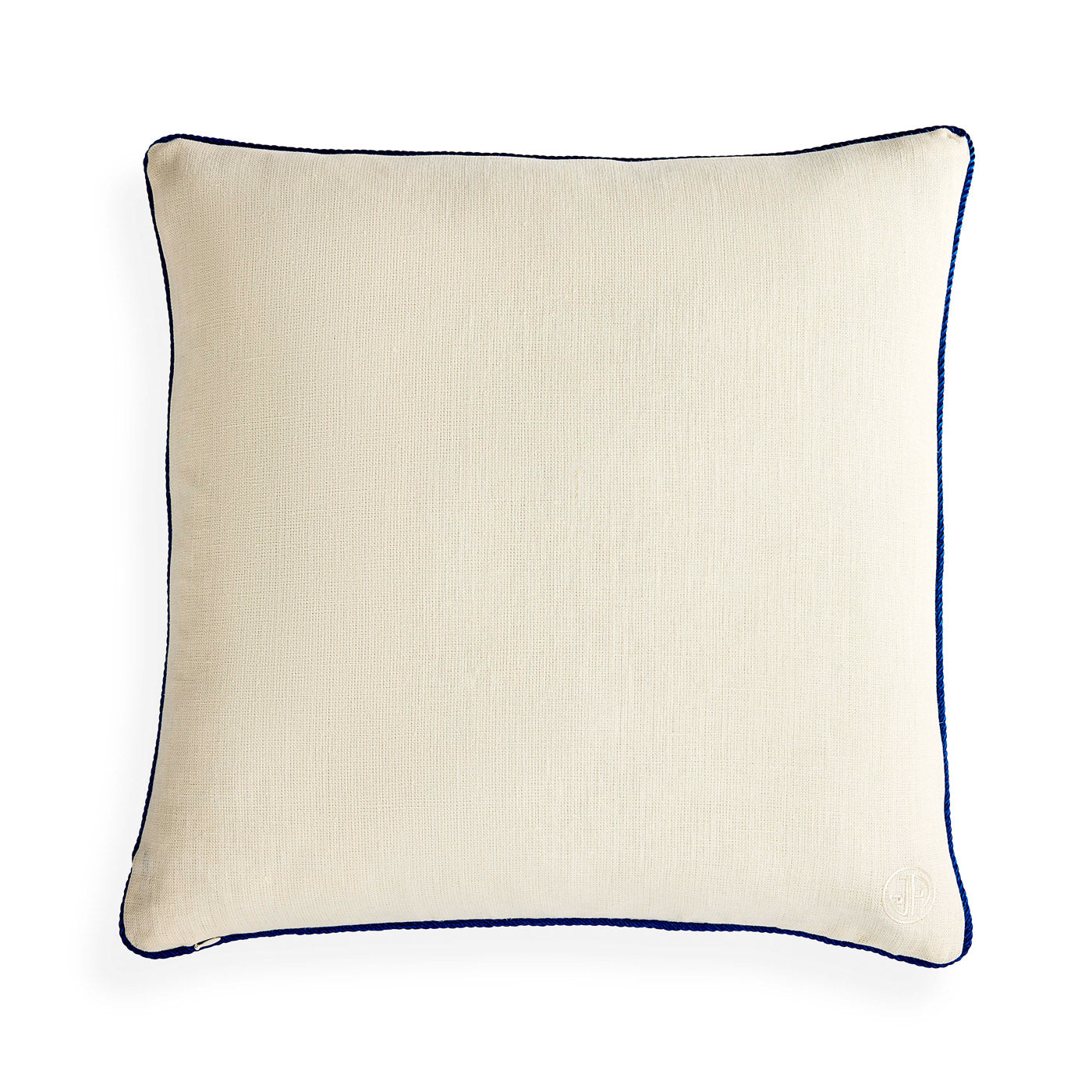 Pompidou Cobalt Border Pillow - back view