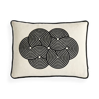 Pompidou B&W Cloud Pillow - front view