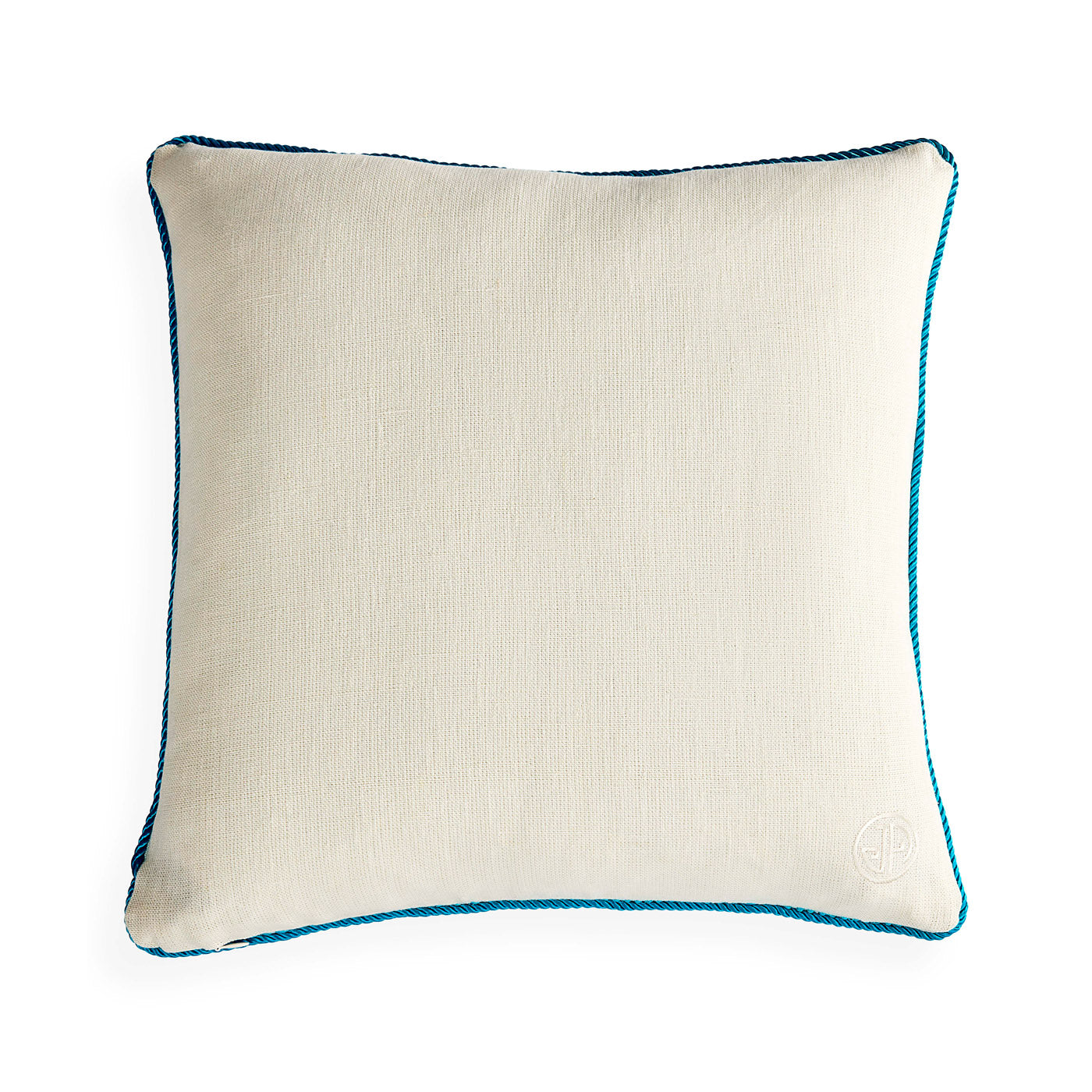 Pompidou Aqua Half Circles Pillow - back view