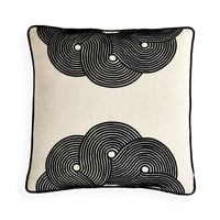 Pompidou B&W Half Circles Pillow - front view