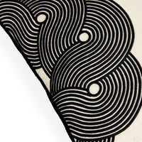 Pompidou B&W Half Circles Pillow - details view