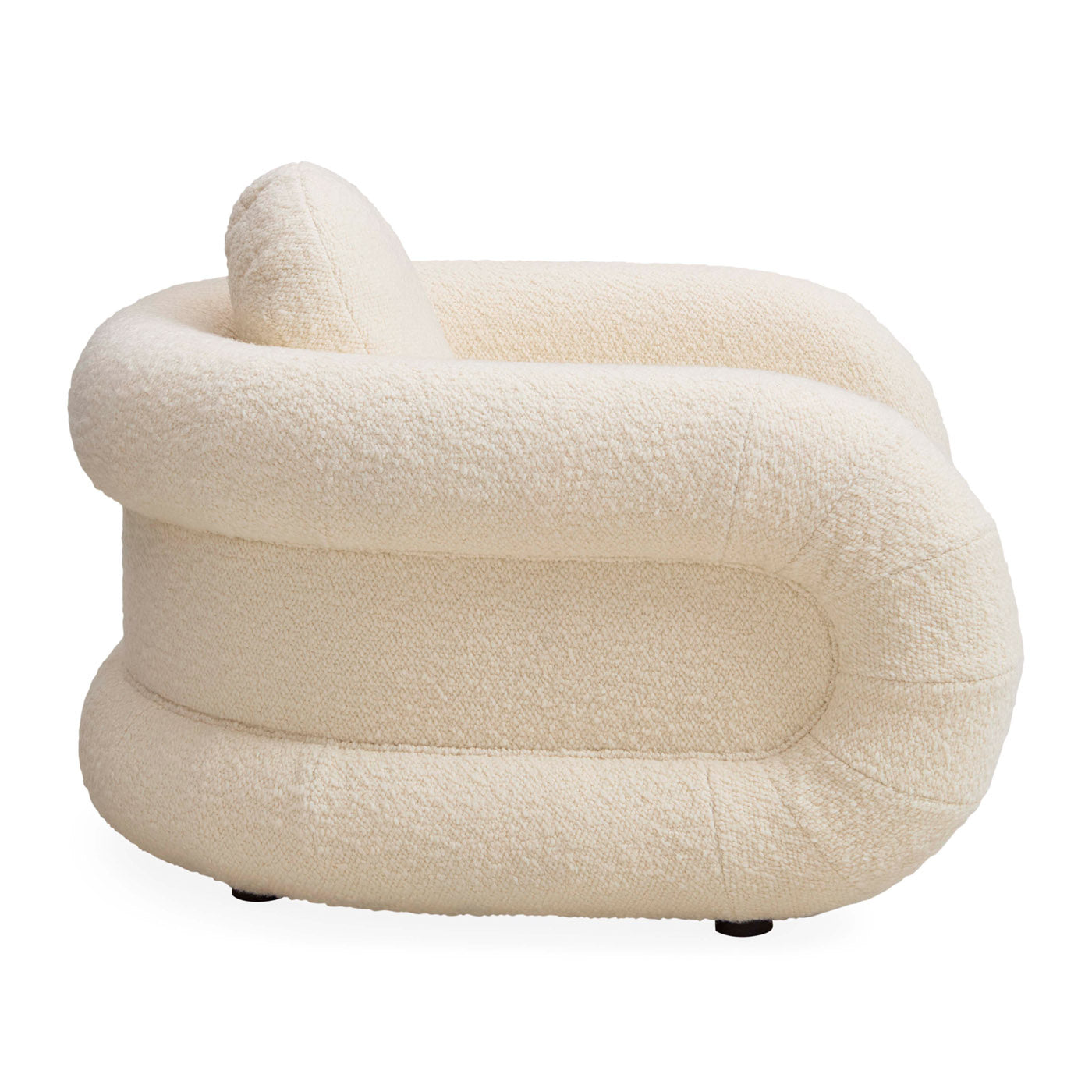 Pompidou Lounge Chair in valais white - side view