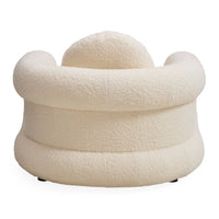 Pompidou Lounge Chair in valais white - back view