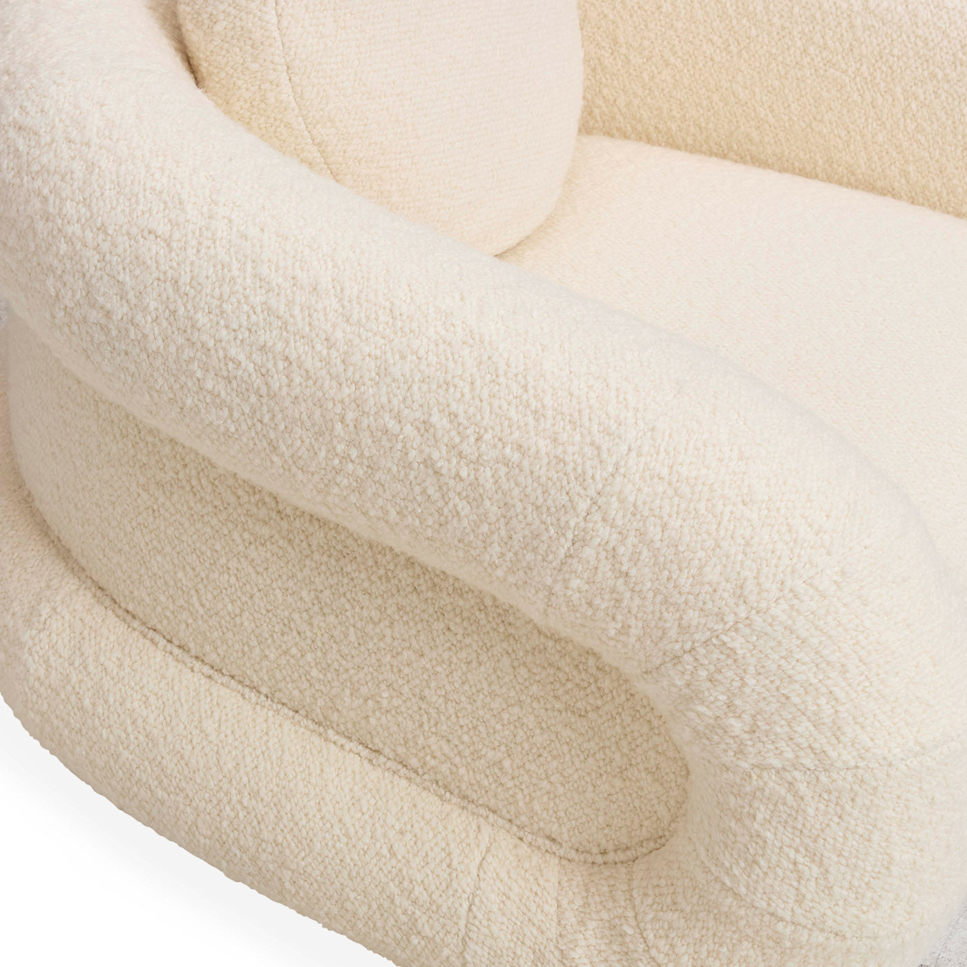 Pompidou Lounge Chair in valais white - details view
