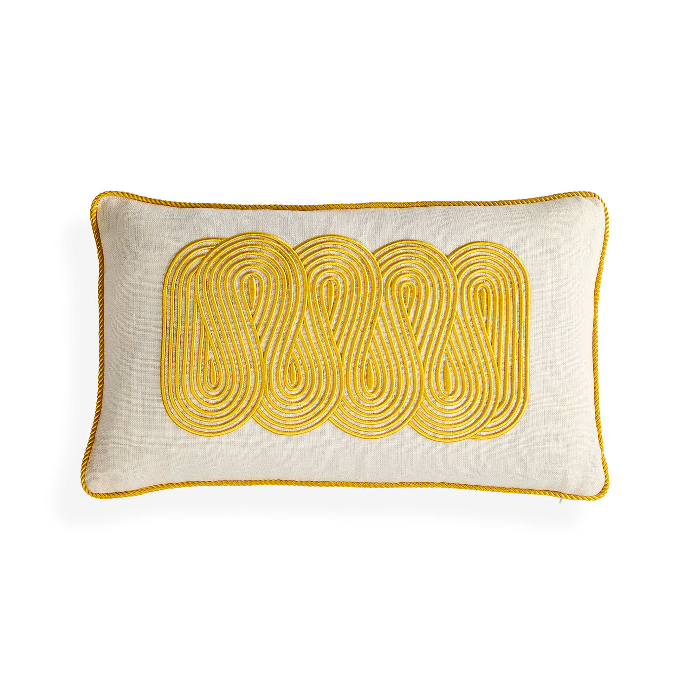 Pompidou Yellow Path Pillow - front view