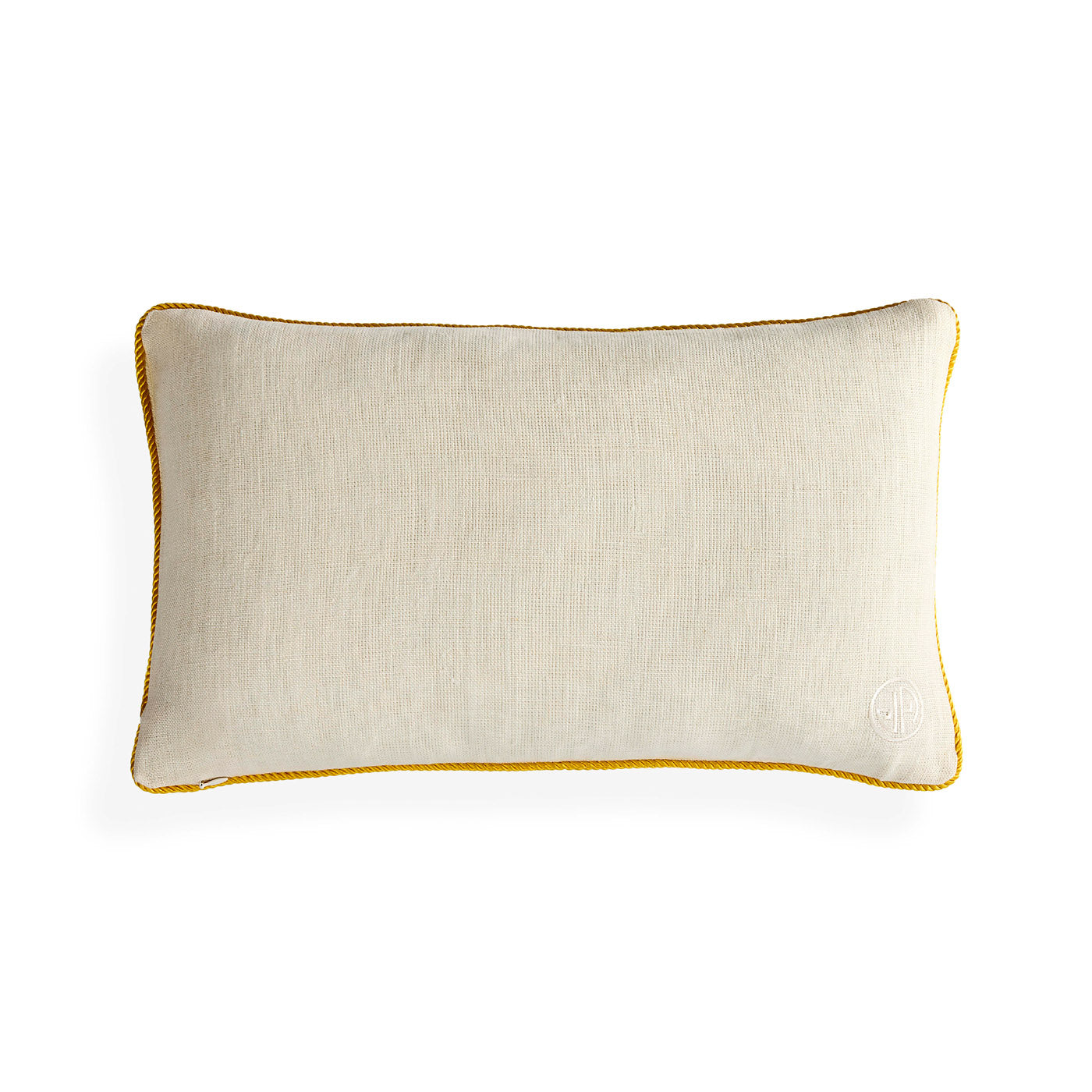 Pompidou Yellow Path Pillow - back view