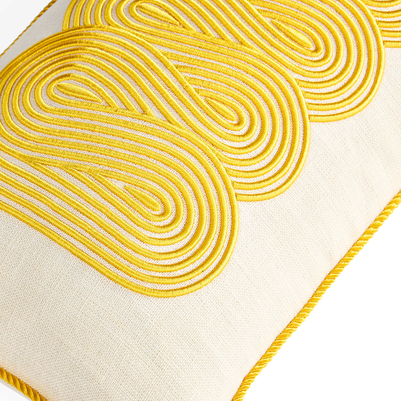 Pompidou Yellow Path Pillow - details view