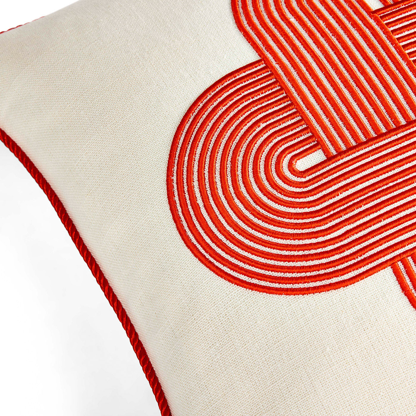 Pompidou Red Plus Pillow - details view