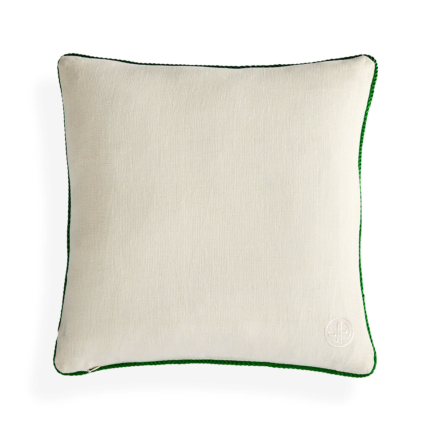 Pompidou Green Quatrefoil Pillow - back view