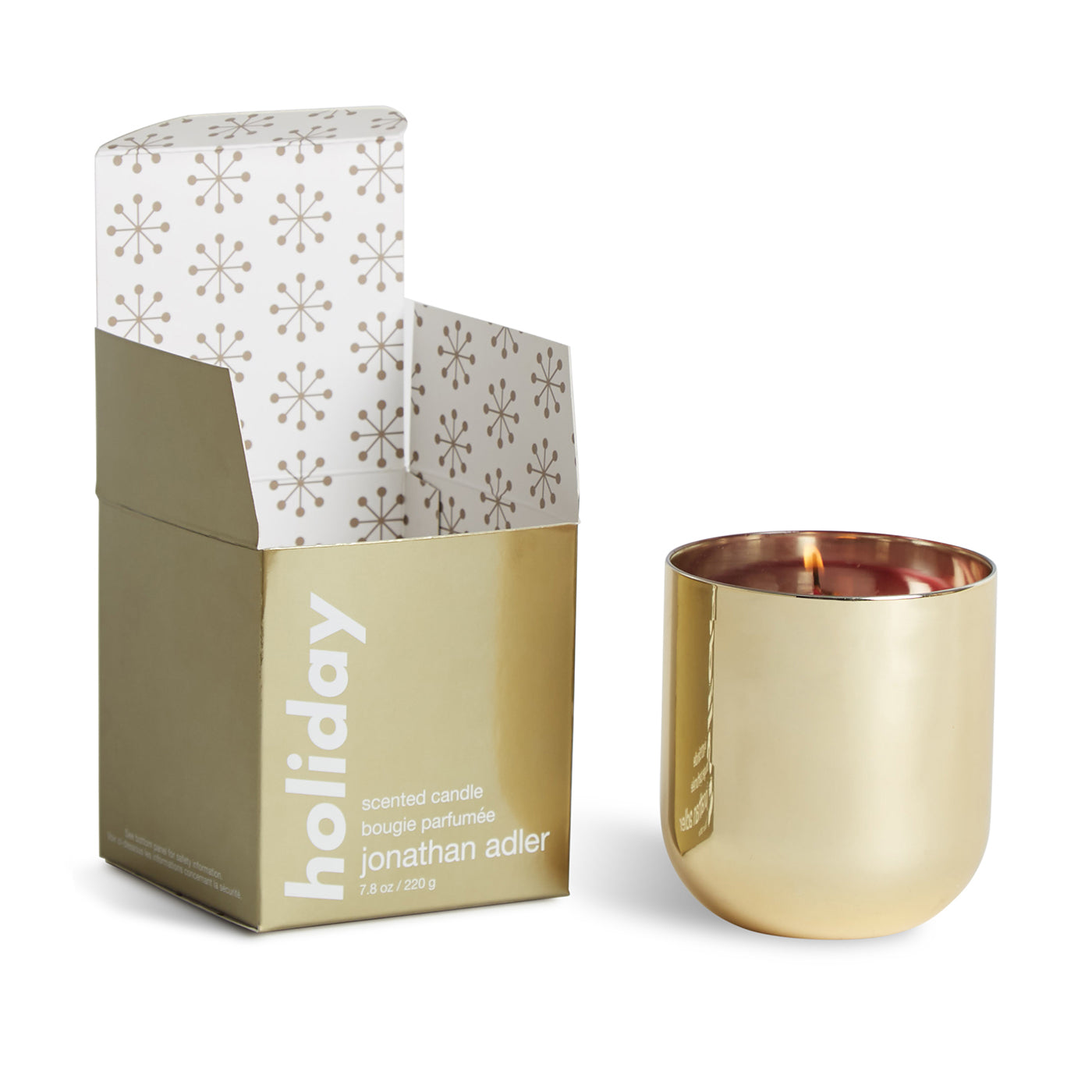 holiday pop candle - front view