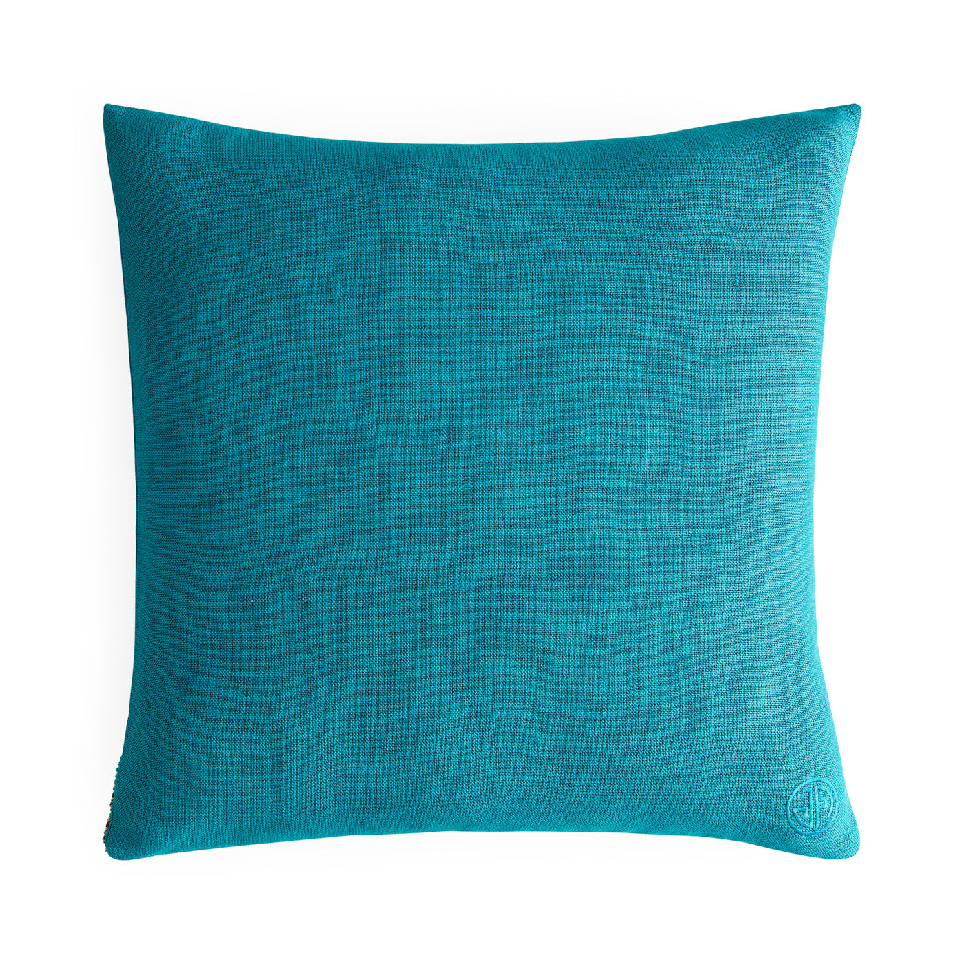 Peacock Beaded Pillow - back view