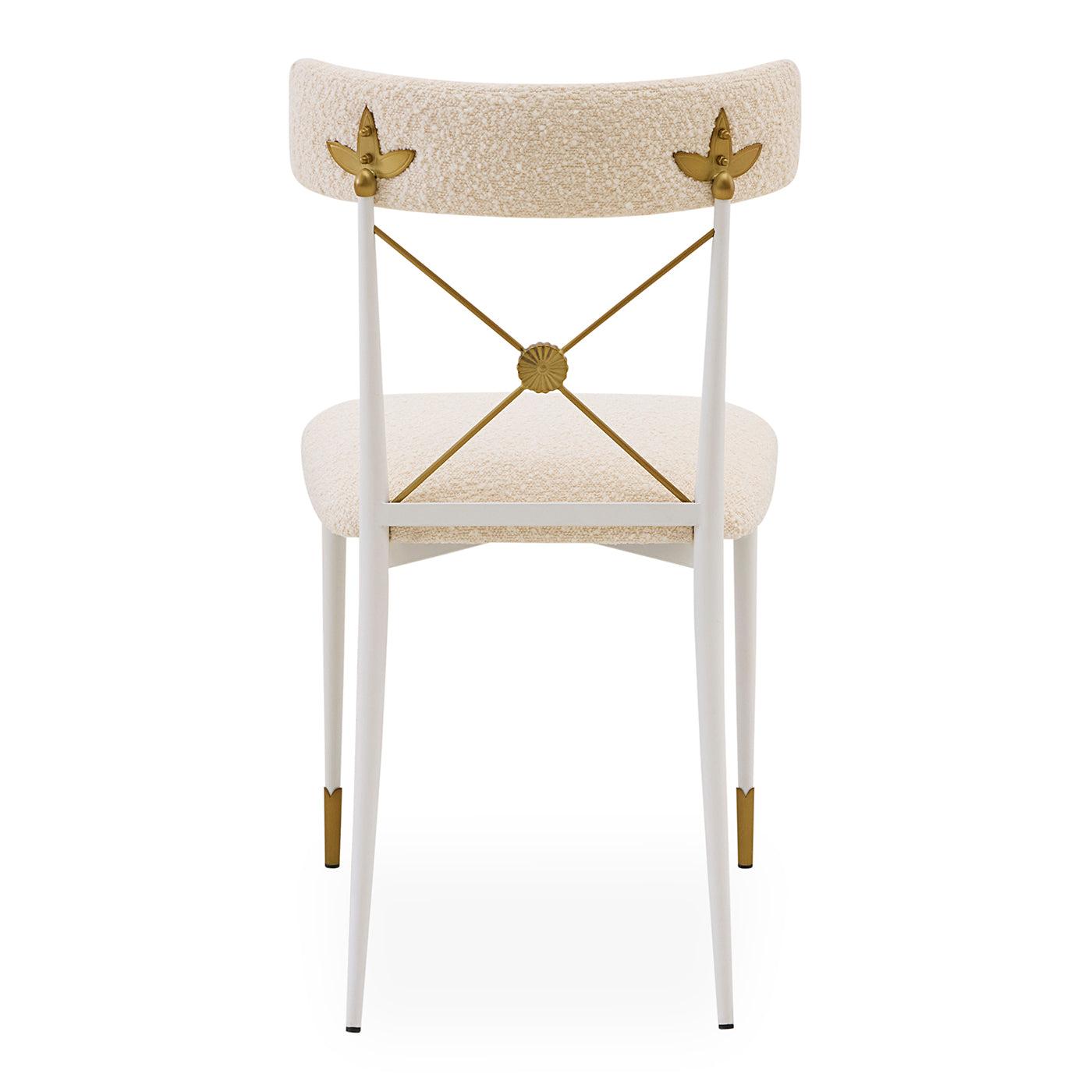 Chair with gold accents on a white background