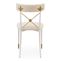 Chair with gold accents on a white background