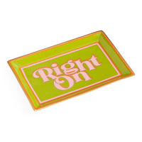 Right on Rectangle Tray - angle view
