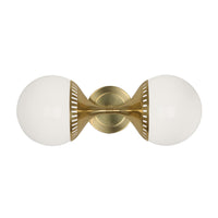 rio end on end sconce brass horizontal - front view