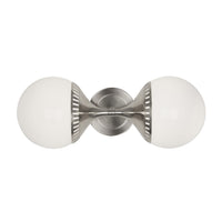 rio end on end sconce nickel horizontal - front view