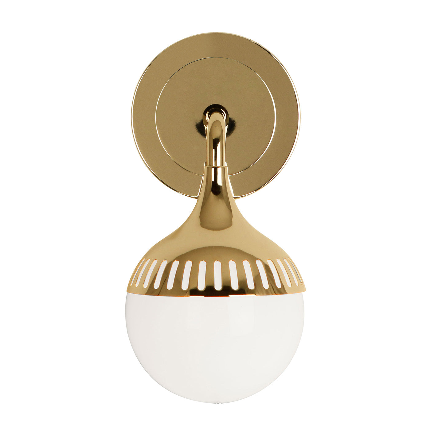 rio single sconce brass down - front view