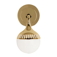 rio single sconce brass down - front view