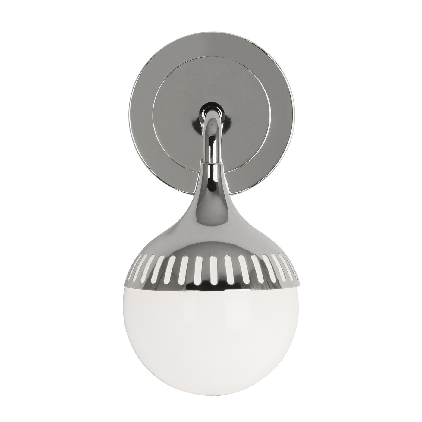 rio single sconce nickel down - front view