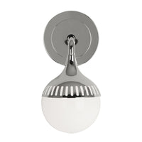 rio single sconce nickel down - front view