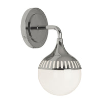 rio single sconce nickel down - angle view
