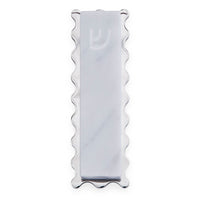 ripple mezuzah marble nickel - front view