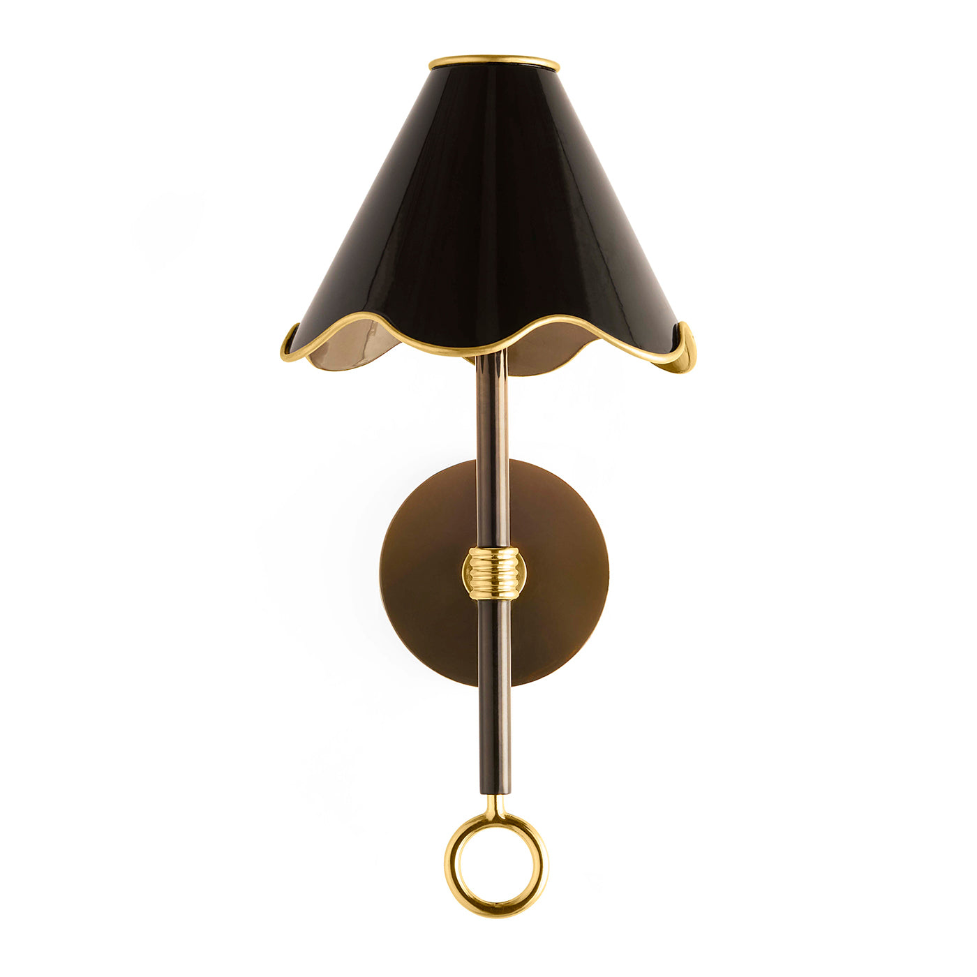 Ripple Rechargeable LED Sconce - light on front view