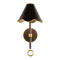 Ripple Rechargeable LED Sconce - light on front view