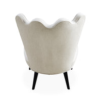 ripple slipper chair devere creme linen black legs - back view