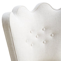 ripple slipper chair devere creme linen black legs - detail view