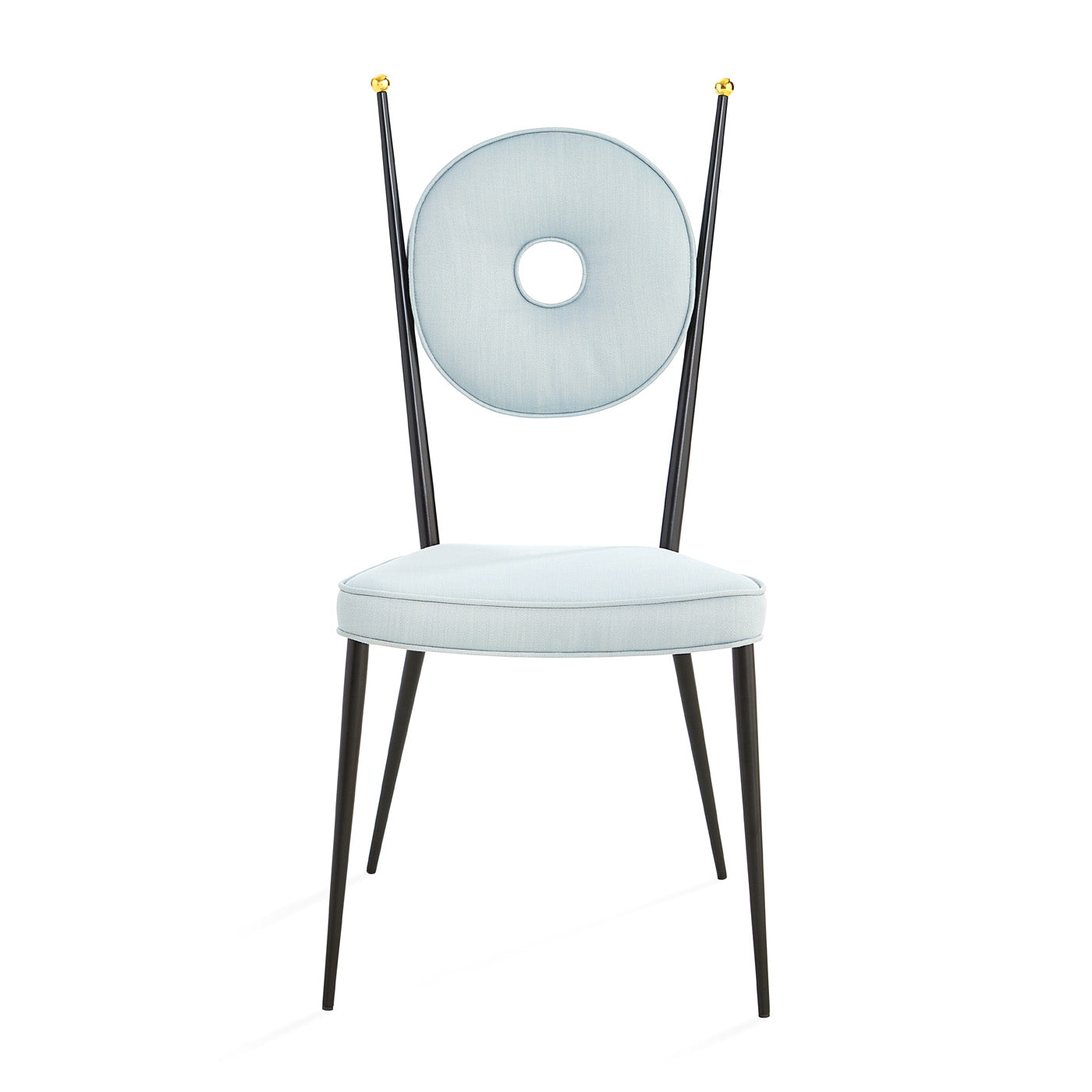 rondo dining chair olympus oatmeal boucle frame black steel - detail view 6