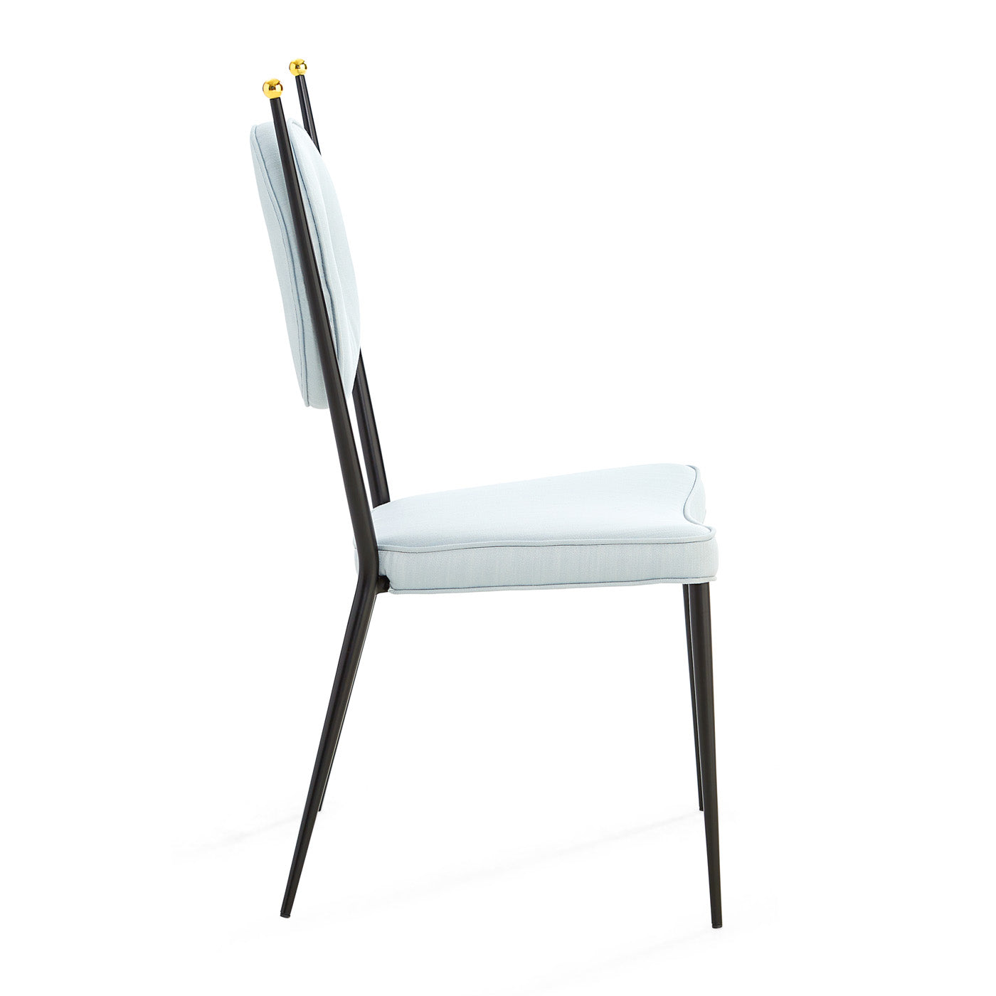 rondo dining chair olympus oatmeal boucle frame black steel - detail view 7