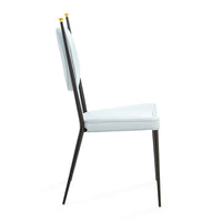 rondo dining chair olympus oatmeal boucle frame black steel - detail view 7