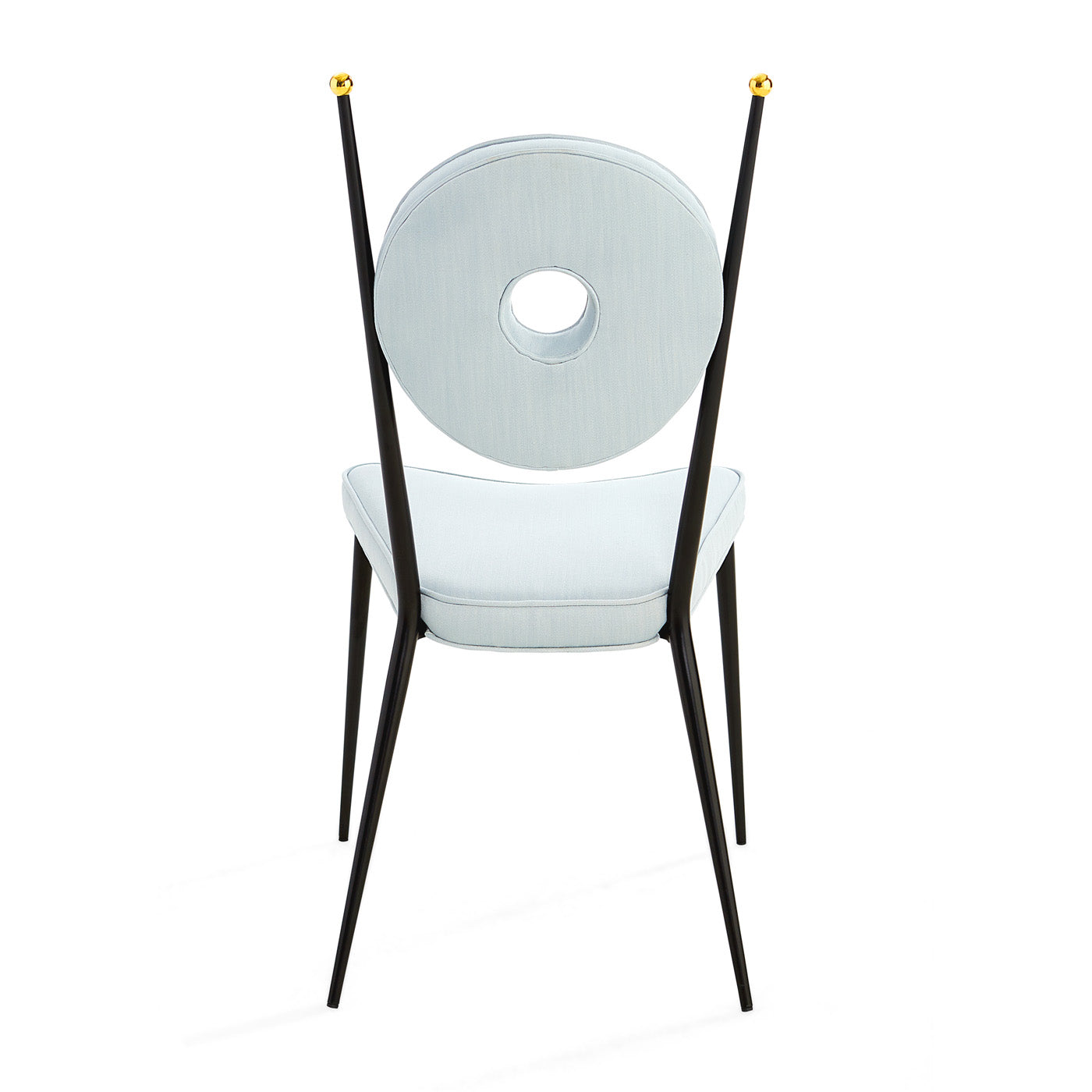 rondo dining chair olympus oatmeal boucle frame black steel - detail view 9