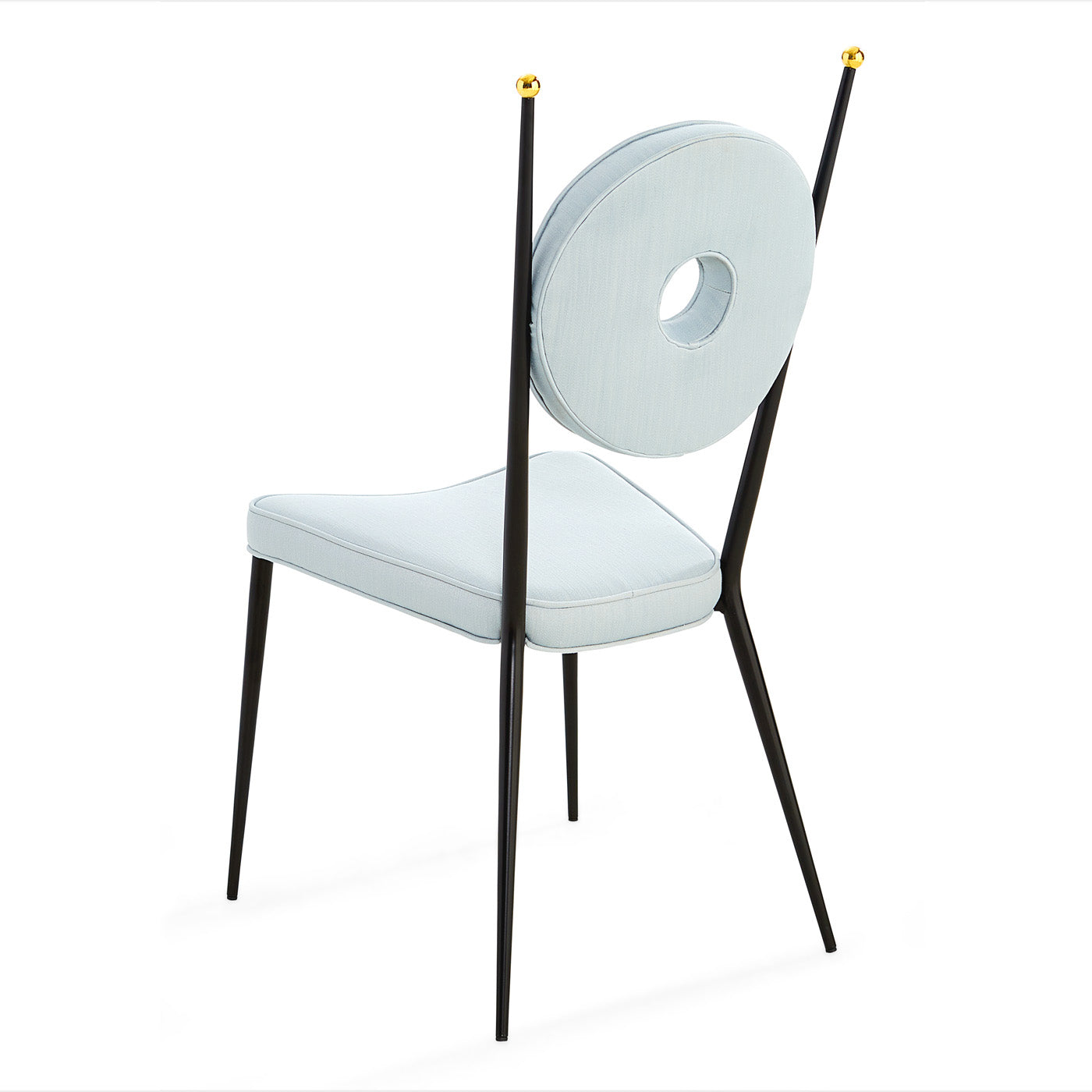 rondo dining chair olympus oatmeal boucle frame black steel - detail view 8