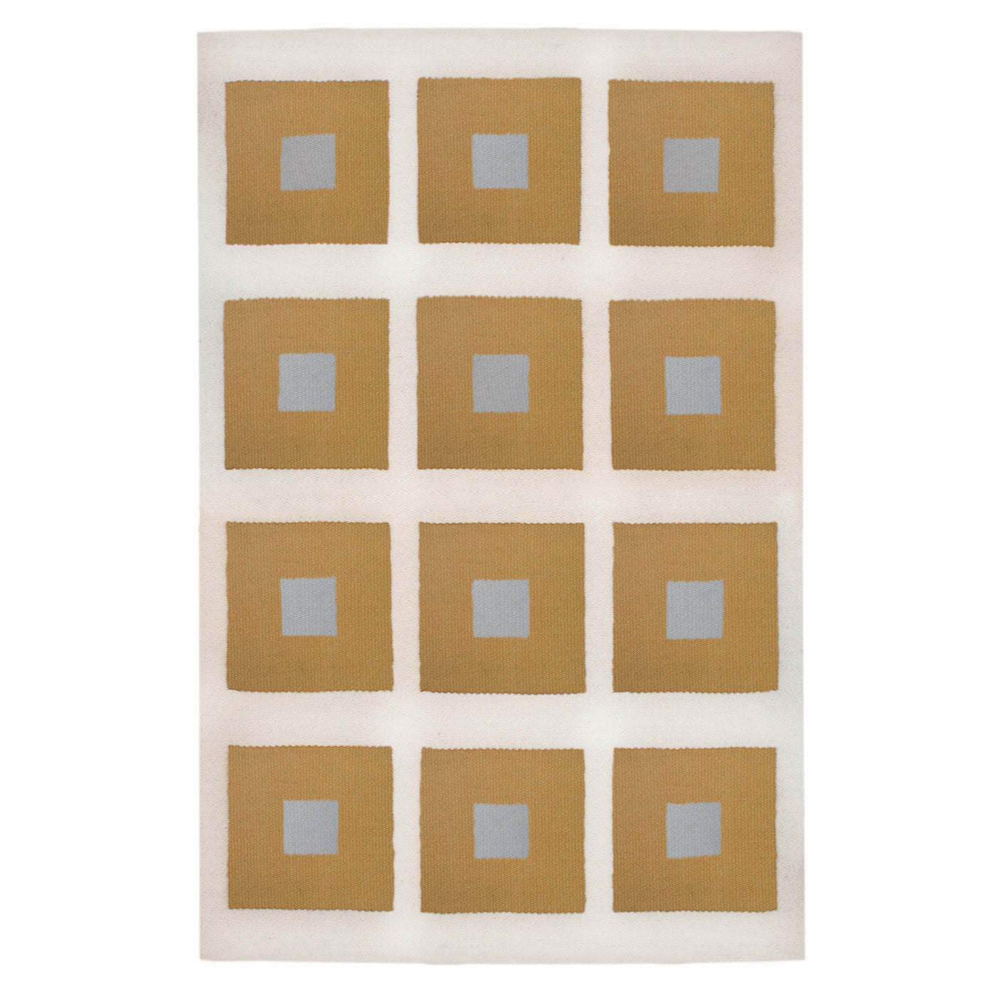 peter reversible peruvian flat weave rug camel grey - front view