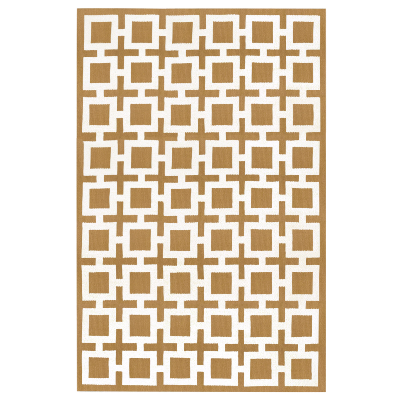 nixon reversible peruvian flat weave rug camel - back view